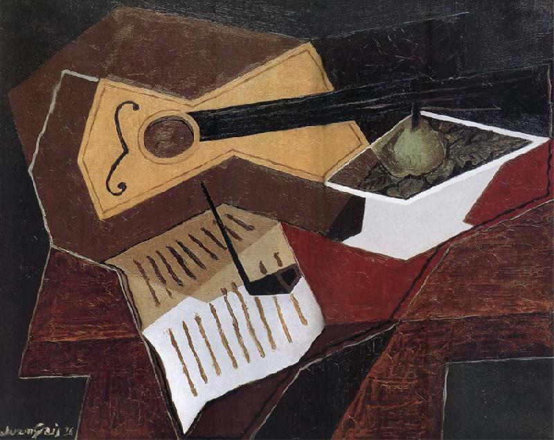 Juan Gris Guitar and fruit dish oil painting picture